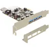 Image de Delock Carte PCI-E > 3 x externe + 1 x interne USB 3.0, Contrôleur SATA