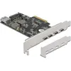 Image de Delock Carte PCI Express x4 vers 4 x USB Type-C  + 1 x USB Type-A, Contrôleur SATA