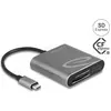 Image de Delock Lecteur de cartes USB Type-C (USB 3.1, USB 3.2 Gen 2, USB-C), Lecteur de carte mémoire, Gris
