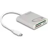 Image de Delock Lecteur de cartes USB Type-C (USB-C), Lecteur de carte mémoire, Gris