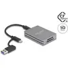 Image de Delock Lecteur de cartes USB Type-C (USB 3.2 Gen 2, USB-C), Lecteur de carte mémoire, Gris