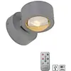 Image de Just Light, Plafonnier, LED Wandleuchte CHIA Akku Wandlampe AKKU USB Up&Down drehbar Timer Funktion