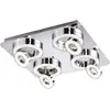 Image de Leuchten Direkt, Plafonnier, Deckenleuchtechrom4xLED/4xLED/3InnenleuchteIP20 (2280 lm)