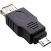 Image de InLine Adaptateur Micro-USB Micro-A mâle vers USB-A femelle (USB 2.0, USB-A, 50 cm), Adaptateur données + vidéo, Noir