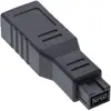 Image de InLine Adaptateur FireWire (FireWire), Adaptateur données + vidéo, Noir