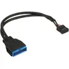 Image de InLine Adaptateur USB 2.0 vers 3.0 int. (30 cm, USB 2.0, USB 3.0), Câble interne (PC)