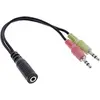 Image de InLine Adaptateur pour casque d'écoute (Adaptateur de casque, Adaptateur jack), Adaptateur audio, Noir