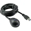 Image de InLine USB 3.0 extension A mâle / femelle noir avec support 1m (1 m, USB 3.2 Gen 1), Câble USB