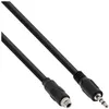 Image de Câble adaptateur audio InLine®, stéréo 3,5 mm mâle / femelle avec filetage, 0,6 m