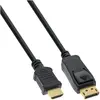 Image de InLine DisplayPort   HDMI (Typ A) (1 m), Câble vidéo, Noir