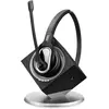 Image de EPOS SENNHEISER IMPACT DW 20 ML EU DECT CAT-ip DW Pro1 système sans fil Lync (Sans fil, USB-A, Les équipes Microsoft), Casque micro de bureau, Noir, Argent