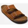 Image de Mules et sabots Birkenstock Arizona Suede - Narrow pour Femme Marron 36