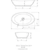 Image de Hoesch, Lavabo, Vasque à poser NAMUR 600x350x120mm blanc (350 mm, 600 mm)
