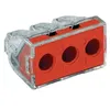 Image de Boîte de 50 bornes de connexion automatiques transparentes 3 fils (2,5 - 6mm²) - WAGO - 773-173