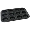 Image de Moule à muffins 12 empreintes 38 x 26 cm Zenker Black Metallic