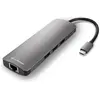 Image de Sharkoon Combo (USB-C, 1 portion), Station d'accueil + hub USB, Gris
