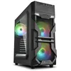 Image de Boîtier PC Sharkoon VG7-W USB 2.0 Acrylique ATX Midi-Tower 3 Ventilateurs Noir