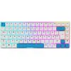 Image de Sharkoon Skiller SGK50 S3 PBT (DE, Filaire), Clavier, Multicolore, Blanc
