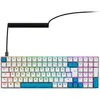 Image de Sharkoon SKILLER SGK50 S2 PBT (blanc, DE-Layout, Gateron G Pro 3.0 Yellow) (DE, Filaire, Sans fil), Clavier, Blanc