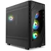 Image de Sharkoon Rebel C80M RGB ATX Noir (Noir) (ATX, mATX, Mini-ITX), Boîtier PC, Noir