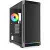 Image de Sharkoon AK4 RGB Black ATX (noir) (ATX, mATX, Mini-ITX), Boîtier PC, Noir