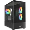 Image de Sharkoon MK6 RGB Black mATX (noir) (mATX, Mini-ITX), Boîtier PC, Multicolore