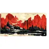 Image de Sharkoon SGP40 Tapis de souris (D11), Tapis de souris, Rouge, Multicolore