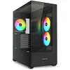 Image de Sharkoon SK6 ARGB (schwarz, Tempered Glass x 2) (ATX, mATX, Mini-ITX), Boîtier PC, Noir