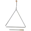 Image de Gewa 827525 Triangle   25 cm   Acier allié   Argent   Avec batteur et cordon de serrage (Percussion), Instrument à percussion, Argent
