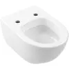 Image de Villeroy & Boch, Cuvette toilettes + bidet, WC encastré Subway 2.0 blanc mural 56001001
