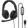 Image de Hama HS-USB300 (Filaire, USB-A), Casque micro de bureau, Noir