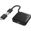 Image de Hama Hub USB 3.2 (USB-A, USB-C, 4 ports), Station d’accueil + hub USB, Noir