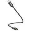 Image de Hama Câble USB, USB-C - Lightning, 0,2 m, noir (0.20 m, USB 2.0), Câble USB