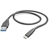 Image de Hama Câble USB, USB-A - USB-C, 1,5 m, noir (1.50 m, USB 2.0), Câble USB