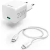 Image de Hama Mini-chargeur, Lightning, Power Delivery (PD), 20 watts, blanc (20 W, 1 portion), Chargeur USB, Blanc