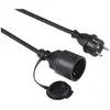 Image de Hama, Rallonge, 00223252 Rallonge Outdoor IP44 pour l'extérieur, couvercle de protection, 10 m, noir (10 m)