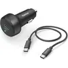 Image de Hama Kit de recharge pour voiture, USB-C, 25 watts, noir, Adaptateur pour véhicule, Noir