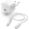 Image de Hama Mini-chargeur, USB-C, 25 watts PD, blanc (25 W, 1 portion), Chargeur USB, Blanc
