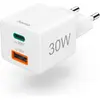 Image de Hama Chargeur rapide, 1x USB-C PD, 1x USB-A QC, mini-chargeur, 30 W, blanc (30 W, 2 ports), Chargeur USB, Blanc