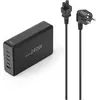 Image de Hama Station de charge 5 ports, GaN, chargeur rapide, 4xUSB-C, 1xUSB-A, PD, 240 W, SW (240 W, 5 ports), Chargeur USB, Noir