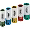 Image de Vigor, Clé à douille + douilles, Jeu de douilles à choc   V2257   Carré12,5 mm (1/2 pouce)   Extérieur Six... (15 mm, 17 mm, 19 mm, 21 mm, 22 mm)