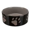 Image de Gamelle Trixie 1,4L en céramique, motif d'empreintes de pattes pour chien et chat - d20 cm
