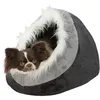 Image de Abri Minou pour chat, Dimensions: 35 × 26 × 41 cm. Coloris: gris foncé/gris clair