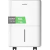 Image de Comfee Déshumidificateur d'air silencieux pour maison avec filtre lavable et roulettes pivotantes, Déshumidificateur, Blanc