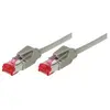 Image de Tecline Câble patch S/FTP, PiMF, Cat 6, gris, 0,5 m sans halogène, avec câble Draka et connecteurs Hiroso (PiMF, S/FTP, CAT6, 0.50 m), Câble réseau