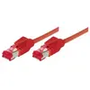 Image de Tecline Câble patch S/FTP, PiMF, Cat 6, rouge, 10,0 m sans halogène, avec câble Draka et connecteurs Hiroso (PiMF, S/FTP, CAT6, 10 m), Câble réseau