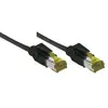 Image de Cordon Rj45 Sur Câble Cat. 7 S/ftp Lsoh Snagless Noir-1m