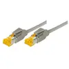 Image de Tecline Câble patch S/FTP, PiMF, Cat 6a, gris, 2,0 m Pour 10 Gigabit/s, sans halogène, avec câble Draka et (S/FTP, CAT6a, 2 m), Câble réseau