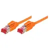 Image de Tecline 71850A - Câble de brassage S/FTP PiMF Cat 6 orange 50m (PiMF, S/FTP, CAT6a, 50 m), Câble réseau