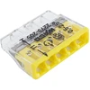 Image de Borne pour boîtes de dérivation COMPACT avec boîtier transparent 5 conducteurs boîte de 100 WAGO 2273-205